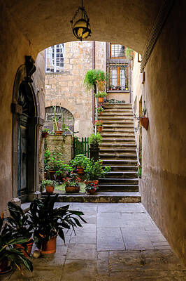 Robert Bellomy Royalty-Free and Rights-Managed Images - The Cobblestone Streets of Sorrento Italy by Robert Bellomy