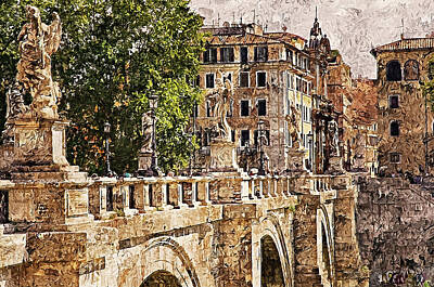 Creative Charisma - Rome, Ponte SantAngelo - 01 by AM FineArtPrints
