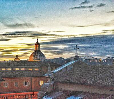 The Masters Romance Royalty Free Images - Rooftop Roma - Roma Centro Royalty-Free Image by David R Perry