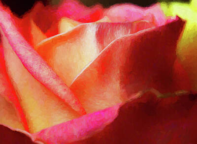 Animal Portraits Royalty Free Images - Roses Painting 104 Royalty-Free Image by Mike Penney