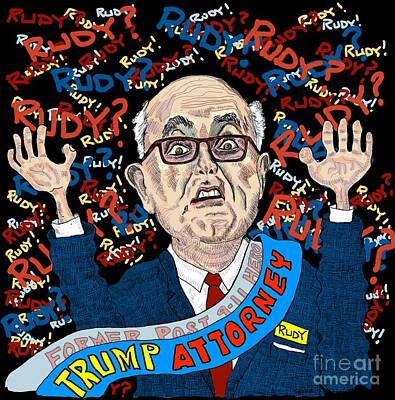 Politicians Drawings - Rudy? by Robert Yaeger