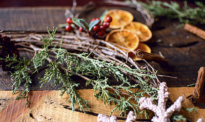 Catch Of The Day - Rustic Christmas Wreath Making  by Mila Araujo