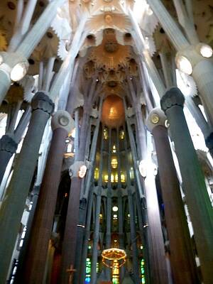 Cities Royalty Free Images - Sagrada Familia Royalty-Free Image by Lary Peterson