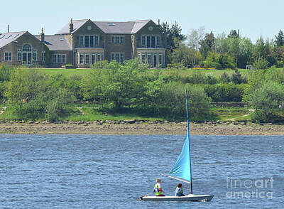 Wild And Wacky Portraits - Sailing boat on Hollingworth Lake, Great Manchester UK  by Pics By Tony