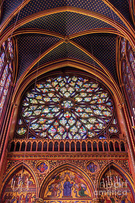 Recently Sold - Roses Photos - Sainte Chapelle Stained Glass by Brian Jannsen