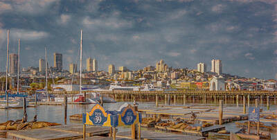 Space Photographs Of The Universe - San Francisco Skyline From Pier 39 by Marcy Wielfaert
