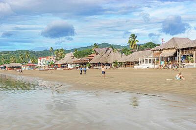 Grateful Dead - San Juan del Sur main beach at the Pacific Ocean shore, Nicaragu by Marek Poplawski