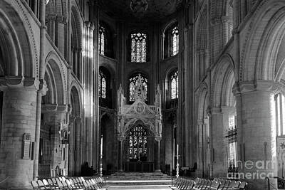 Mellow Yellow - Sanctuary and High alter, Interior of Peterborough by Dave Porter