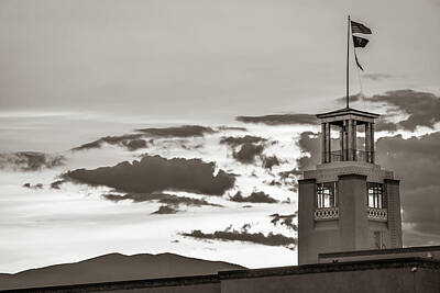 Royalty-Free and Rights-Managed Images - Santa Fe Sunrise - Bataan Memorial - New Mexico Sepia by Gregory Ballos