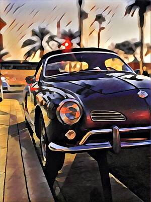 Vintage Movie Posters Royalty Free Images - Santa Monica Boulevard  Royalty-Free Image by Millbilly Art