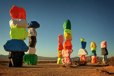 Abstract Landscape Rights Managed Images - Seven Magic Mountains IV Royalty-Free Image by Ricky Barnard