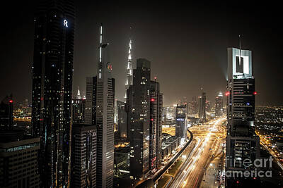 Skylines Rights Managed Images - Sheikh Zayed Road in Dubai Royalty-Free Image by Habashy Photography