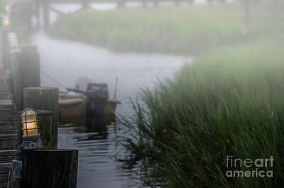 The Rolling Stones Rights Managed Images - Shem Creek Fog Royalty-Free Image by Dale Powell