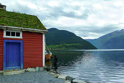 Gaugin Rights Managed Images - Sognefjord Boat House Royalty-Free Image by Norma Brandsberg