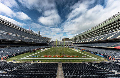 Recently Sold - Football Rights Managed Images - Chicago Bears #67 Royalty-Free Image by Robert Hayton