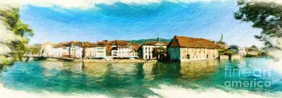 Digital Art - Solothurn Cityscape 2 by DiFigiano Photography