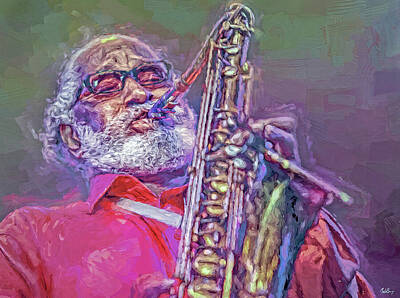 Jazz Rights Managed Images - Sonny Rollins Royalty-Free Image by Mal Bray