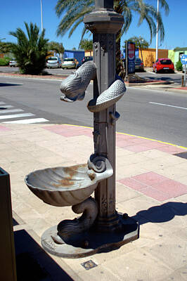 Maps Maps And More Maps Rights Managed Images - Spanish Water Fountain Royalty-Free Image by John Hughes