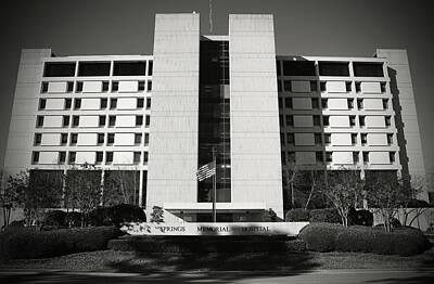 Vintage Chevrolet - Springs Memorial Hospital 21 B W 1 by Joseph C Hinson