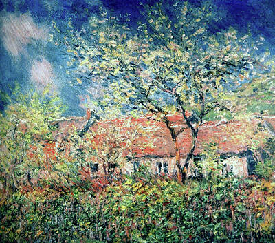 Purely Purple - Springtime at Giverny, 1886 by Claude Monet