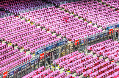 Lime Art - Stadium Seating Nou Camp by David Pyatt