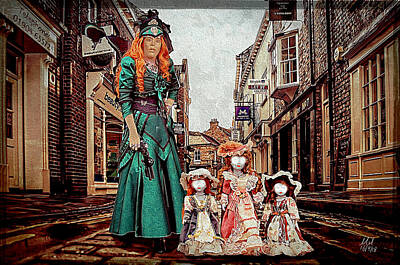 Steampunk Digital Art - Steampunk Manikin and Dolls. by Mel Beasley