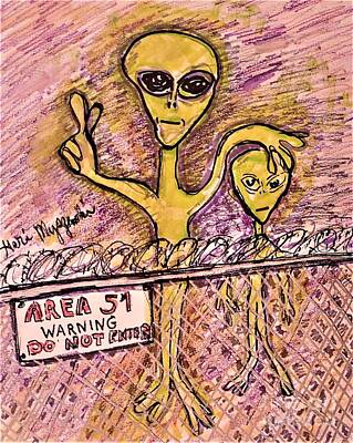 Science Fiction Royalty-Free and Rights-Managed Images - Storming Area 51 by Geraldine Myszenski