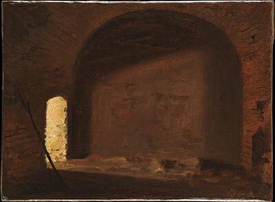 The Masters Romance - Study of Light in a Vaulted Interior by Wilhelm Bendz
