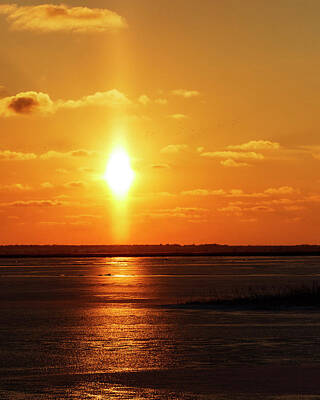 Madonna Rights Managed Images - Sun Pillar 01 Royalty-Free Image by Rob Graham
