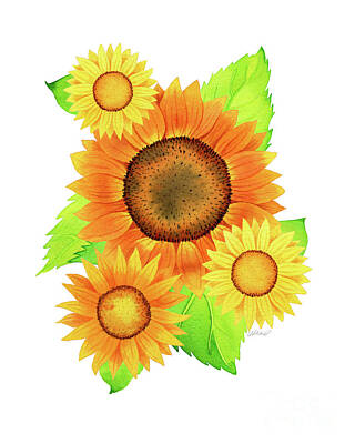 Sunflowers Paintings - Sunflowers  by Laura Nikiel