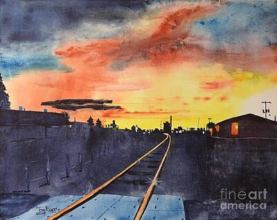 Back To School For Guys - Sunrise on the Tracks by Tom Riggs