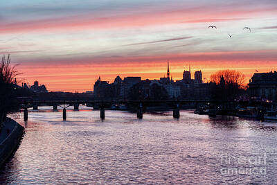Paris Skyline Photos - Sunrise over ile de la Cite in winter - Paris by Ulysse Pixel
