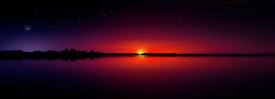 Travel Pics Rights Managed Images - Sunset at Long Lake Royalty-Free Image by Mark Andrew Thomas