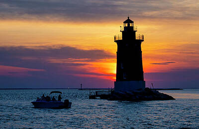Man Cave - Sunset East End Lighthouse by David Kay