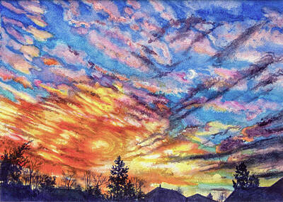 Ring Of Fire - Sunset Layers by Patricia Allingham Carlson