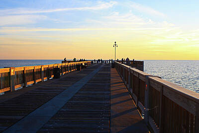 Modern Man Famous Athletes - Sunset on the Pier by Selena Lorraine