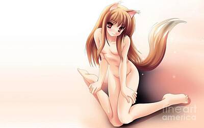 Comics Drawings - Super Cute Little Nude Hentai Girl Kitten Ultra HD by Hi Res