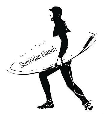 Abtracts Laura Leinsvencner Royalty Free Images - Surfer Surfrider Beach Royalty-Free Image by John McGraw