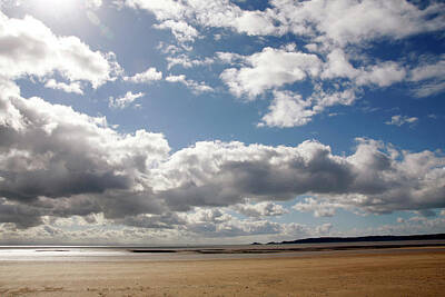 Palm Trees Rights Managed Images - Swansea beach and sky Royalty-Free Image by Steve Ball