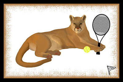 Pediatricians Office - Tennis Cougar by College Mascot Designs