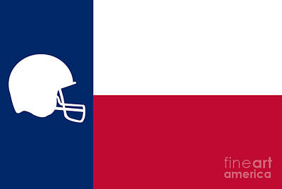 Lipstick Kiss - Texas Flag With Spoof Football Icon by Bigalbaloo Stock