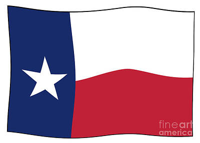 Cubism Food Art - Texas State Flag Waving by Bigalbaloo Stock