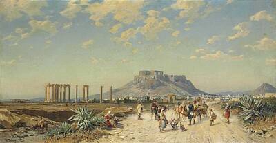 Target Eclectic Nature - The Acropolis, Athens by Hermann David Solomon by Hermann David Solomon