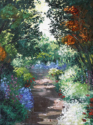 Impressionism Painting Royalty Free Images - The Garden Royalty-Free Image by Anthony Falbo