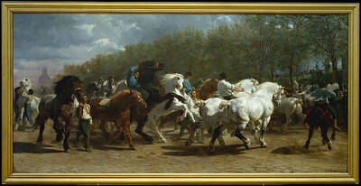 Abstract Utensils Rights Managed Images - The Horse Fair 1852 55 Royalty-Free Image by Rosa Bonheur