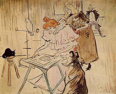 Vintage Pharmacy - The Motograph - 1898 - PC - Painting - watercolor by Henri de Toulouse-Lautrec