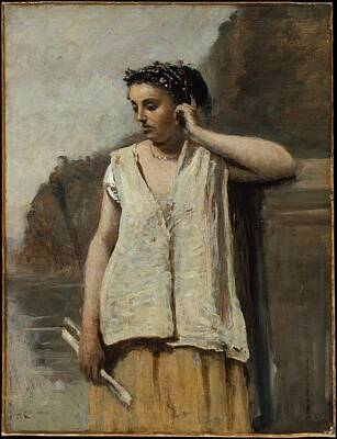 University Icons - The Muse, History ca 1865 by Camille Corot