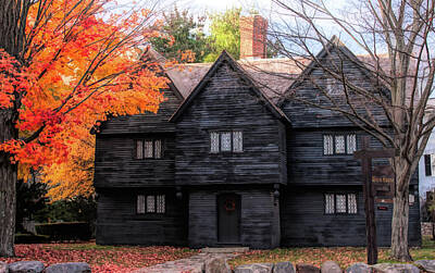 Landscapes Photos - The Salem Witch House by Jeff Folger