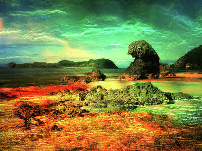 Abstract Landscape Digital Art - The Sea Desert - Landscape Abstract by Roy Jacob