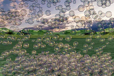 Mountain Digital Art - The Simplicity of Bubbles  by Betsy Knapp